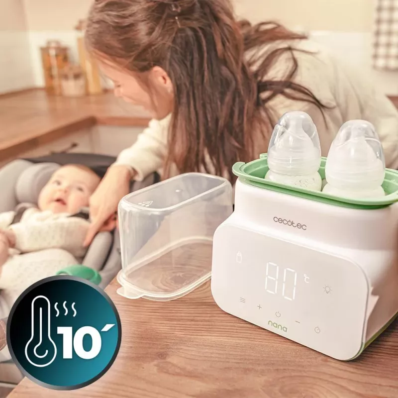 Cecotec Nana BabyCare dubbele flessenwarmer & sterilisator