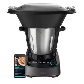 Cecotec Mambo 11090 multifunctionele keukenmachine, 1700 W, 3,3 L, roestvrij staal, Wi-Fi
