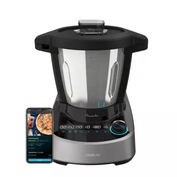 Cecotec Mambo 11090 multifunctionele keukenmachine, 1700 W, 3,3 L, roestvrij staal, Wi-Fi