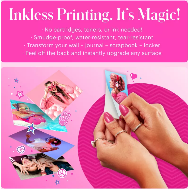 KODAK Printomatic Barbie Edition instant digitale camera 5MP + 5 vel ZINK fotopapier roze