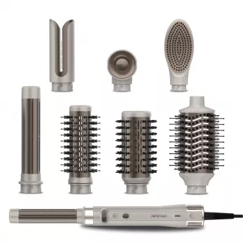 Cecotec CeramicCare 8in1 AirGlam Gyro Haarstyler en -droger, 1200W, 7 opzetstukken, champagne