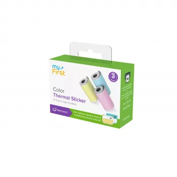 myFirst Camera Insta Wi thermische stickerpapier navullingen - 3 rollen (roze, blauw, geel) - 9 m totale lengte