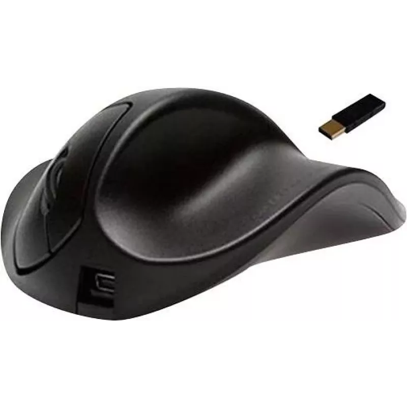 Hippus HandShoeMouse rechts medium - verticale muis - voor rechtshandigen - laser - 3 knoppen - draadloos - USB-ontvanger