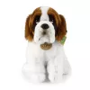 Rappa milieuvriendelijk Sint-Bernard hond pluchen speelgoed, zittend, 30 cm, bruin/wit/zwart