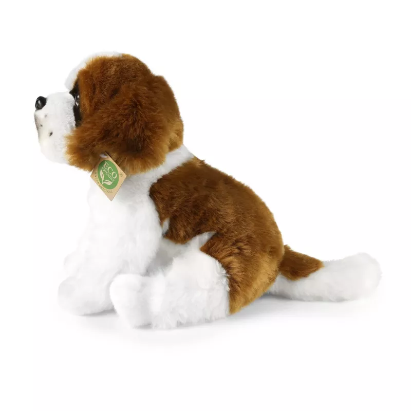 Rappa milieuvriendelijk Sint-Bernard hond pluchen speelgoed, zittend, 30 cm, bruin/wit/zwart