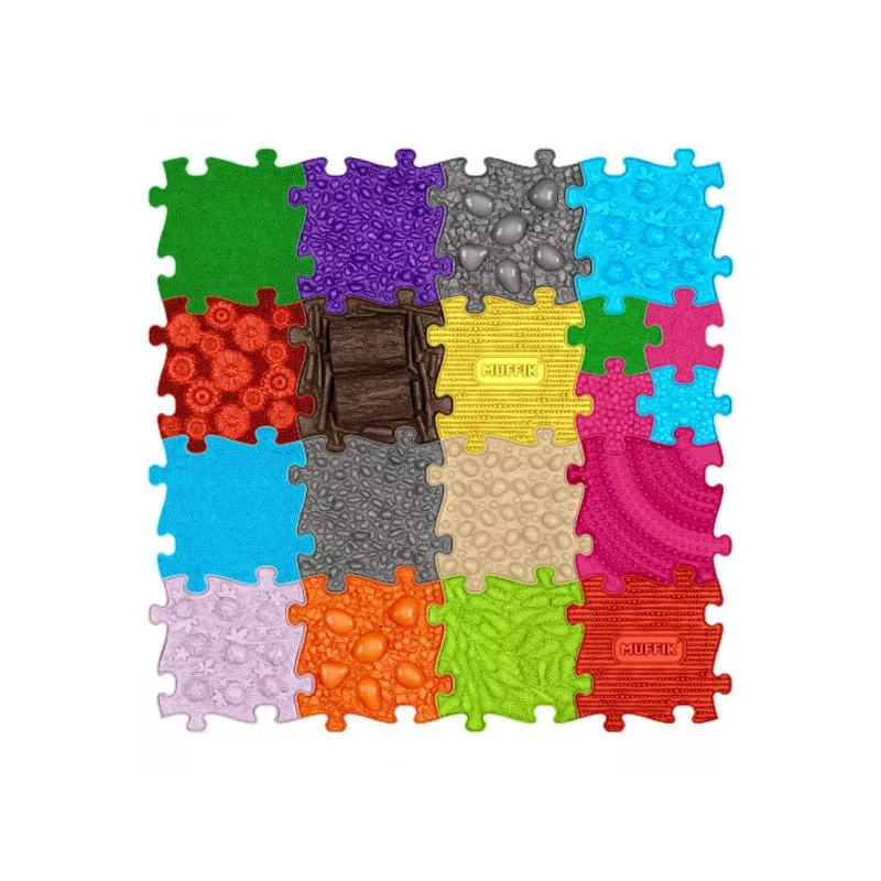 Orthopedische sensorische matten set 19-in-1 XXL 19 puzzelstukken sensorisch Muffik / MFK-025-1