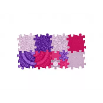 Muffik orthopedische sensorische mat set 11-in-1 roze 11 puzzelstukken sensorische mat MFK-063
