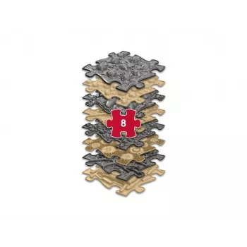 Muffik orthopedische sensorische mat set 8-in-1 natuur 8 puzzelstukken MFK-065