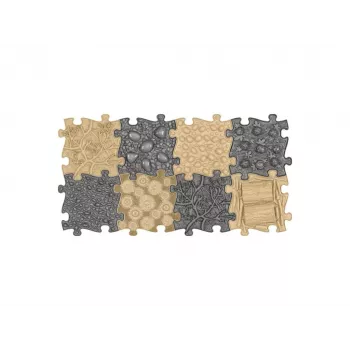 Muffik orthopedische sensorische mat set 8-in-1 natuur 8 puzzelstukken MFK-065