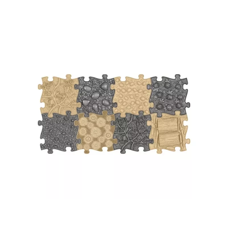 Muffik orthopedische sensorische mat set 8-in-1 natuur 8 puzzelstukken MFK-065