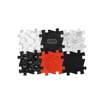 Muffik orthopedische sensorische mat set 6-in-1 baby zwart & wit 6 puzzelmatten sensorisch spel Muffik MFK-023-3