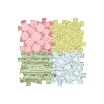 Muffik orthopedische sensorische mat set 4-in-1 medium 4 puzzel sensorische matten MFK-094