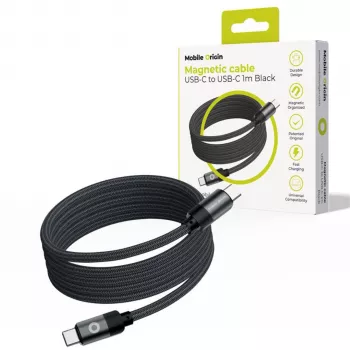 Mobile Origin Magnetic kabel USB-C naar USB-C zwart 1m