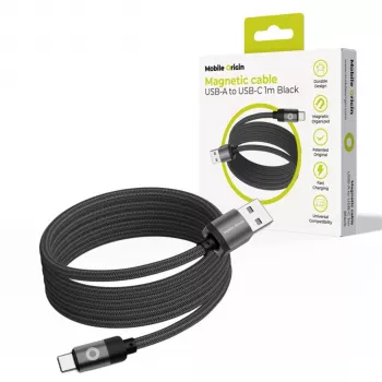 Mobile Origin Magnetic kabel USB-A naar USB-C zwart 1m