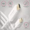 AXAGON Mini DisplayPort naar HDMI-adapterkabel 4K/30 Hz 1,8 m wit