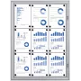 Showdown Displays Vitrinekast S Aluminium 9x DIN A4 Zilver