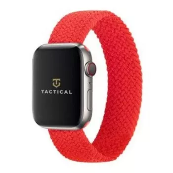 Tactische gevlochten band voor Watch 1/2/3/4/5/6/7/SE 42/44/45mm maat M rood