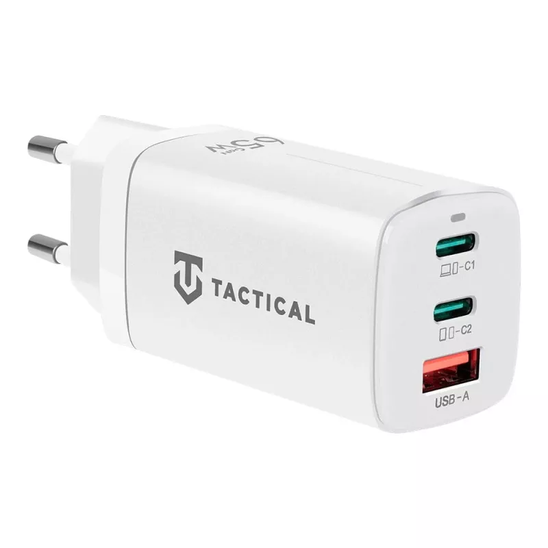 Tactical Adapter FlashBang GaN witte 65W USB-C-oplader