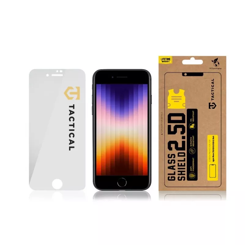 Tactical Glass Shield 2.5D screenprotector voor iPhone 7/8/SE 2020/SE 2022 clear