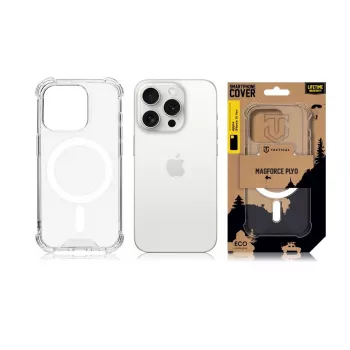 Tactical Back Cover MagForce Plyo voor iPhone 15 Pro, transparant