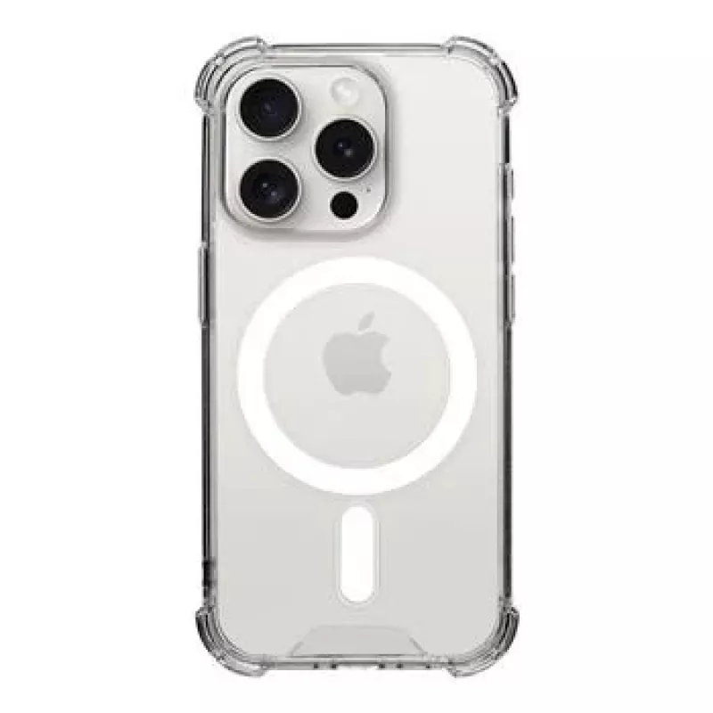 Tactical Back Cover MagForce Plyo voor iPhone 15 Pro, transparant