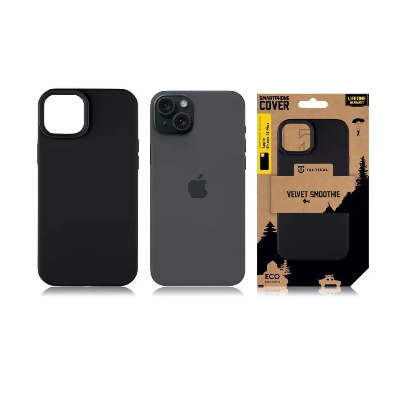 Tactical Back Cover Velvet Smoothie voor iPhone 15 Plus - Asphalt