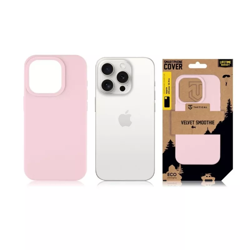Tactical Back Cover Velvet Smoothie voor iPhone 15 Pro Pink Panther