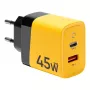 Tactical Microgrid GaN 45W gele wandlader met USB-C