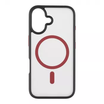 Tactische achterkanthoes MagForce Hyperstealth 2.0 voor iPhone 16, zwart/rood