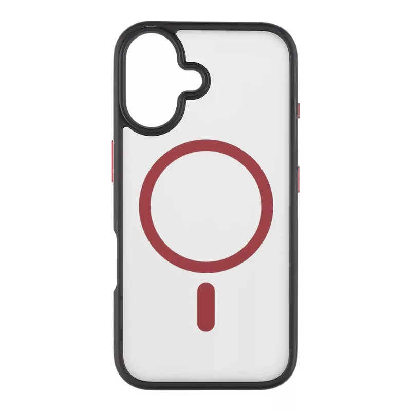 Tactische achterkanthoes MagForce Hyperstealth 2.0 voor iPhone 16, zwart/rood