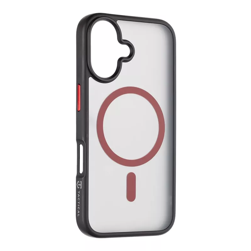 Tactische achterkanthoes MagForce Hyperstealth 2.0 voor iPhone 16, zwart/rood