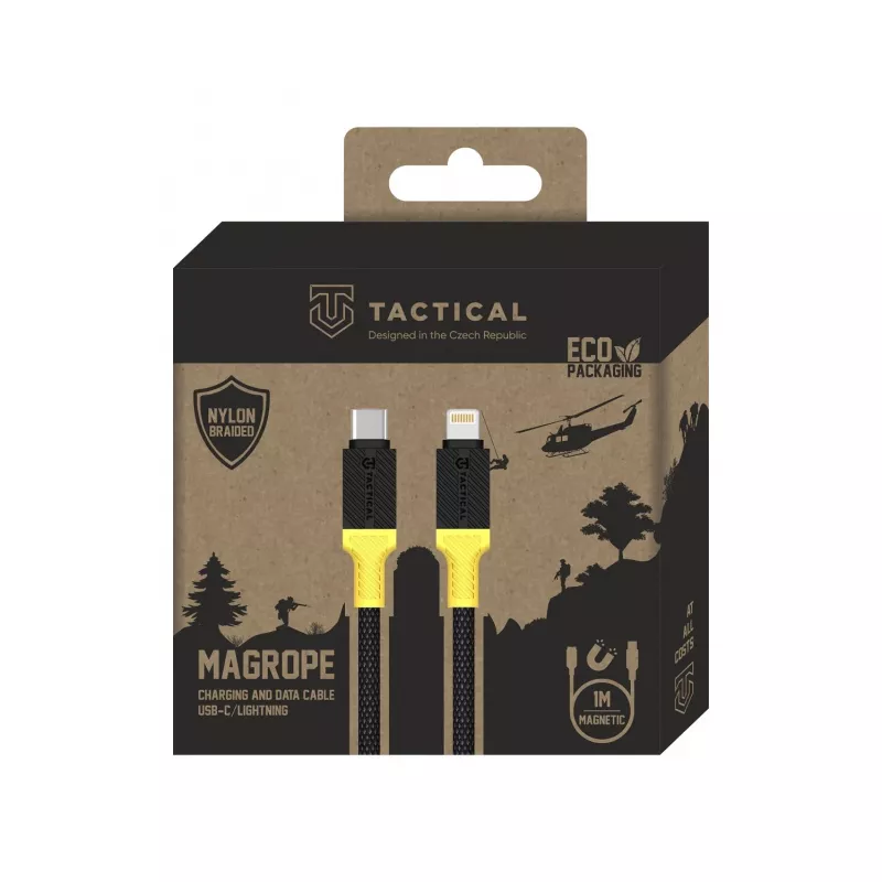 Tactical MagRope USB-C/Lightning zwart/gele kabel - digitaal/data