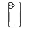 Tactical Back Cover Quantum Stealth iPhone 16 Plus transparant/zwart