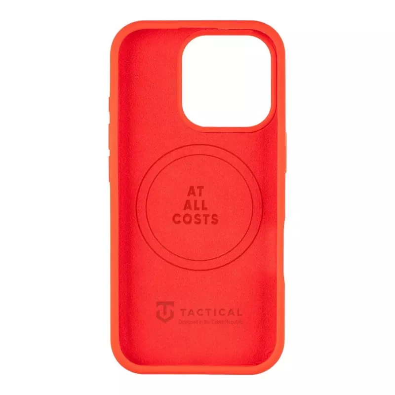 Tactical Back Cover MagForce Velvet Smoothie voor Apple iPhone 16 Pro – Chilli Red