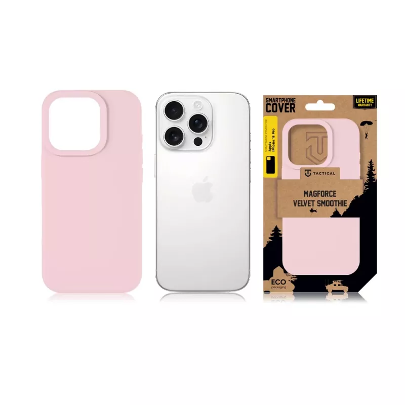 Tactical Back Cover MagForce Velvet Smoothie voor Apple iPhone 16 Pro, Pink Panther