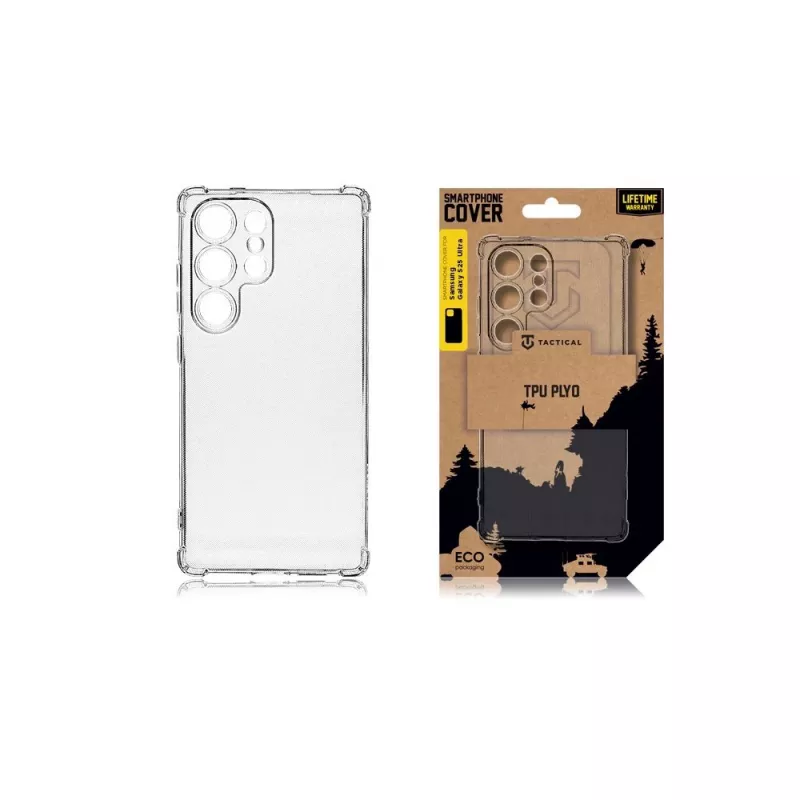 Tactical Back Cover TPU Plyo voor Samsung Galaxy S25 Ultra transparant
