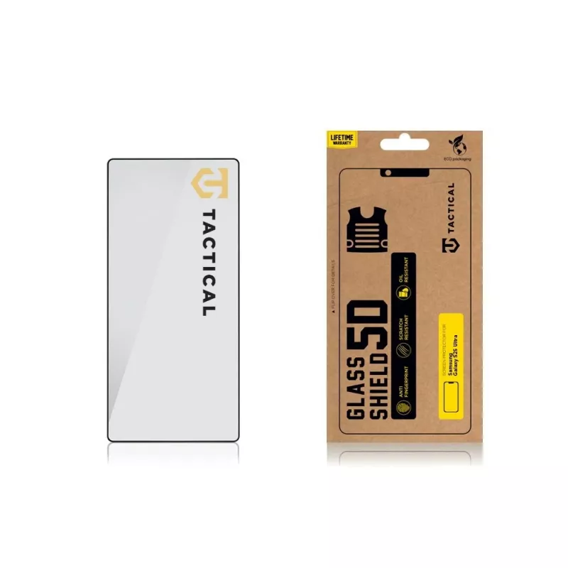 Tactical Glass Shield 5D voor Samsung Galaxy S25 Ultra zwart