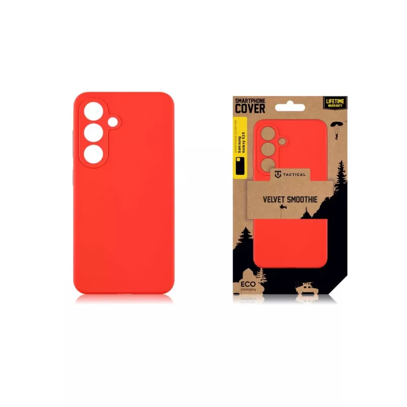 Tactical Back Cover Velvet Smoothie voor Samsung Galaxy S25 - Chilli Red