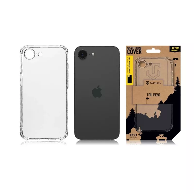 Tactical Back Cover TPU Plyo voor iPhone 16e/17e transparant