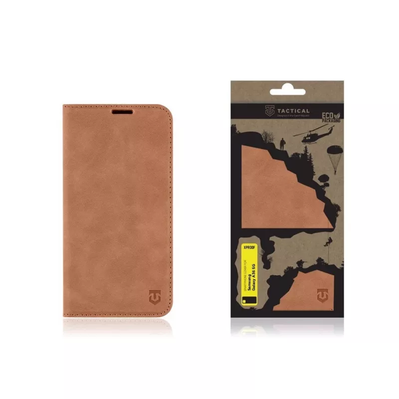 Tactical Book Cover Xproof voor Samsung Galaxy A36 5G, Mud Brown