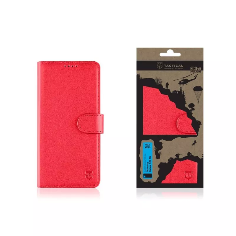 Tactical Book Cover Field Notes voor Samsung Galaxy A26 5G rood