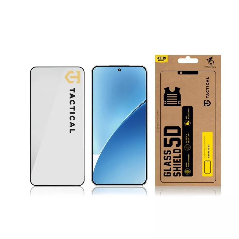 Tactical Glass Shield 5D voor Xiaomi 15 5G zwart