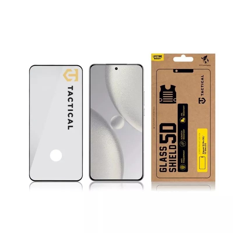 Tactical Glass Shield 5D voor Xiaomi 15 Pro 5G/15 Ultra 5G zwart