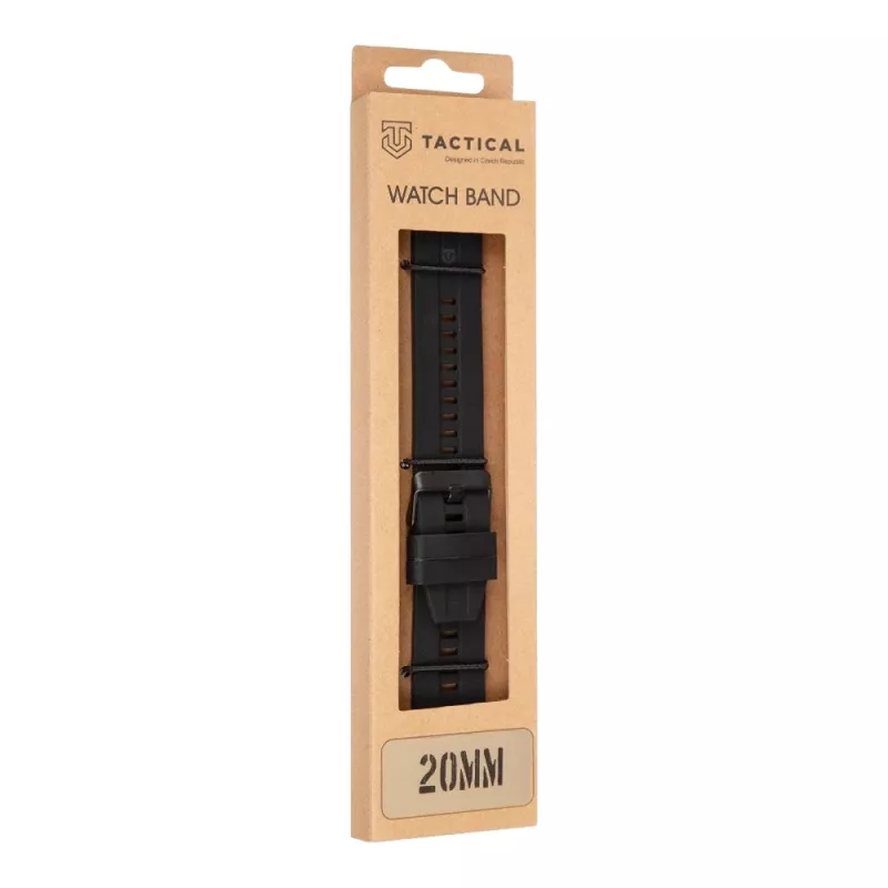 Tactical quick-release siliconenarmband 20mm zwart