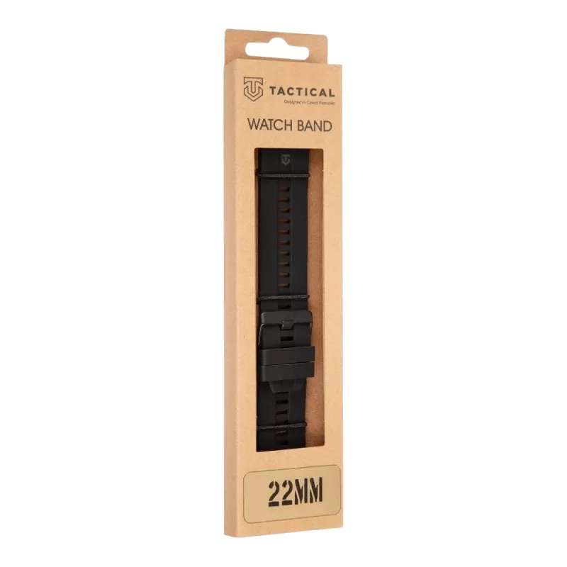 Tactical quick-release siliconenarmband 22mm zwart