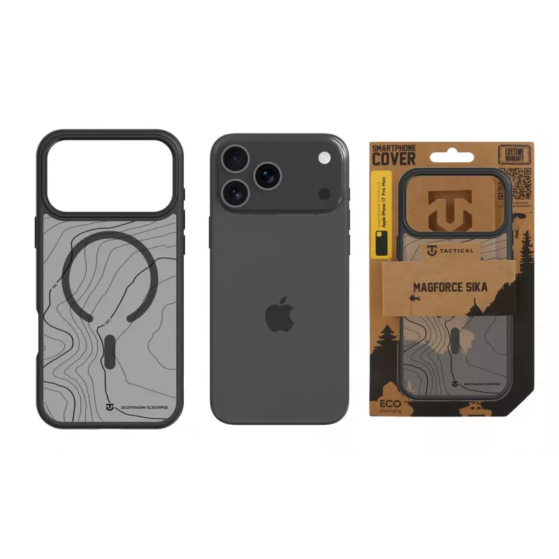 Tactical Back Cover MagForce Hyperstealth Sika voor Apple iPhone 17 Pro Max, Asphalt