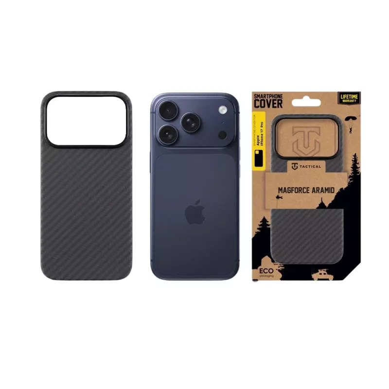 Tactical Back Cover MagForce Aramid voor Apple iPhone 17 Pro zwart