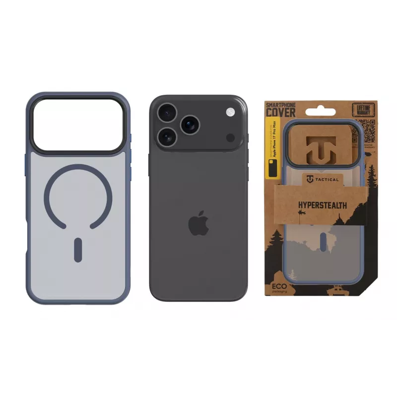 Tactische achterkanthoes MagForce Hyperstealth voor iPhone 17 Pro Max, diepblauw