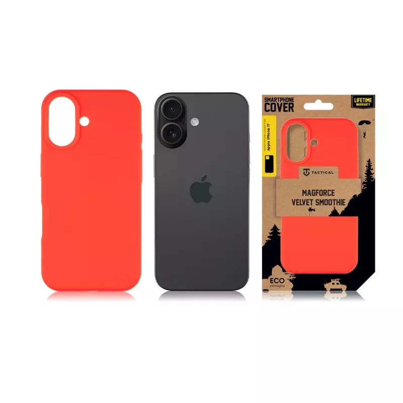 Tactical Back Cover MagForce Velvet Smoothie voor Apple iPhone 17 – Chilli Red