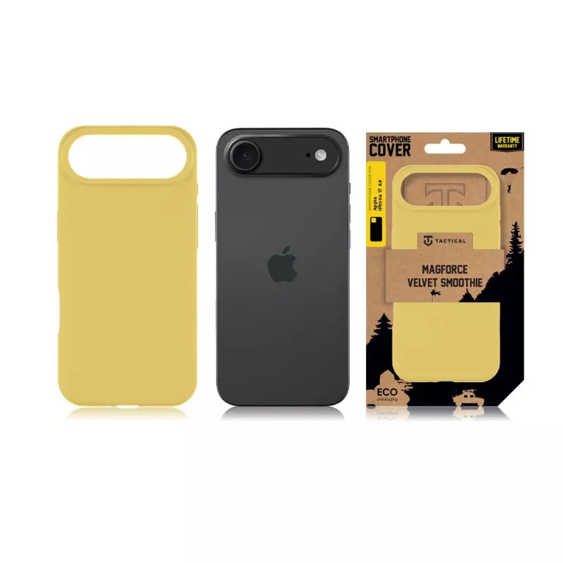 Tactical Back Cover MagForce Velvet Smoothie voor Apple iPhone 17 Air - Banana Yellow